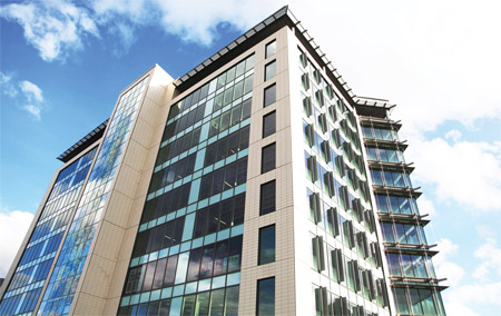 Architecture in England Solar Protection and Glass Design