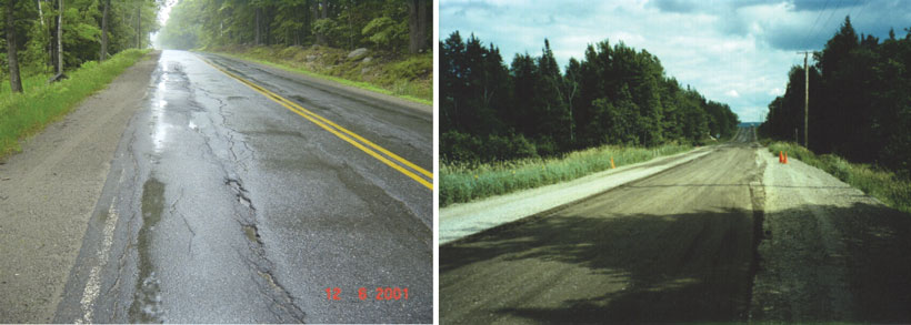 Road Before FDR And Recycled Layer After FDR