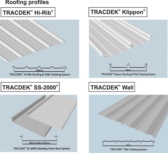 Interarch's TRACDEK Roof and Wall Cladding Systems