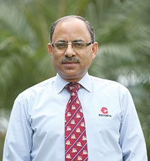 Mr. Rajinder Raina, GM-Marketing, Escorts Construction Equipments (ECE)