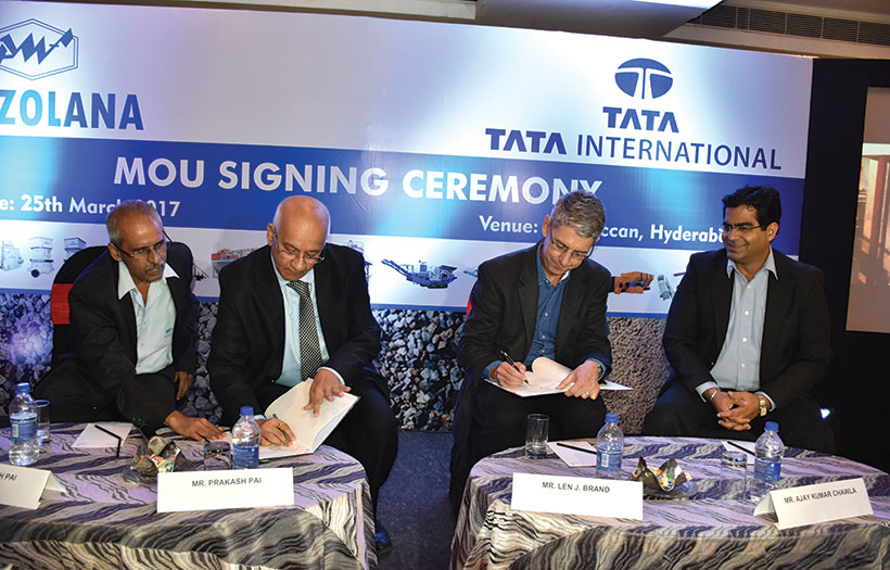 Puzzolana, Tata International MoU Signing Ceremony
