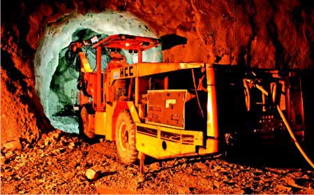 Sandvik underground drilling rigs used for the Chutak Hydroelectric Project