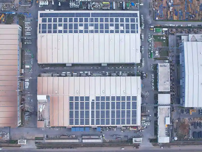 1MW solar power system in their Global manufacturing hub in Cheyyar
