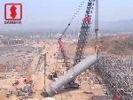 Sanghvi Movers Lifts 670 MT Splitter Column Section in Maharashtra