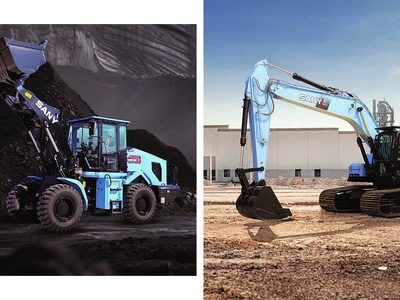 SANY electric wheel loader and excavator