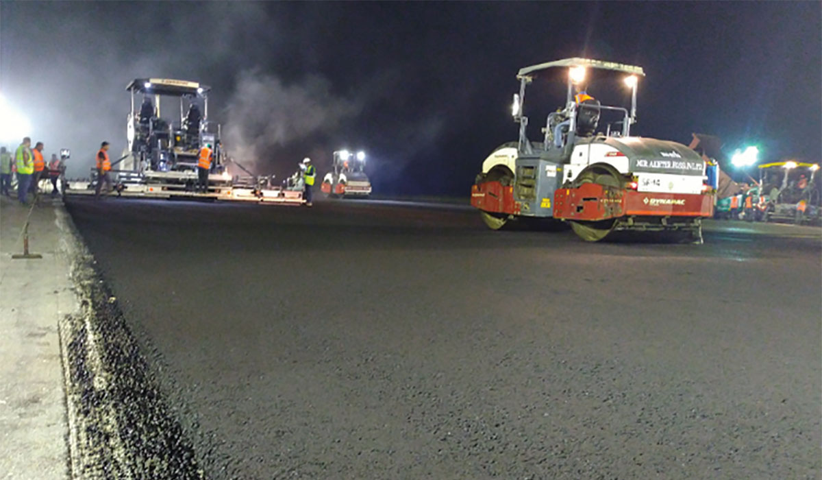 Dynapac Machines Reconstruct Runway of Shah Amanat International Airport