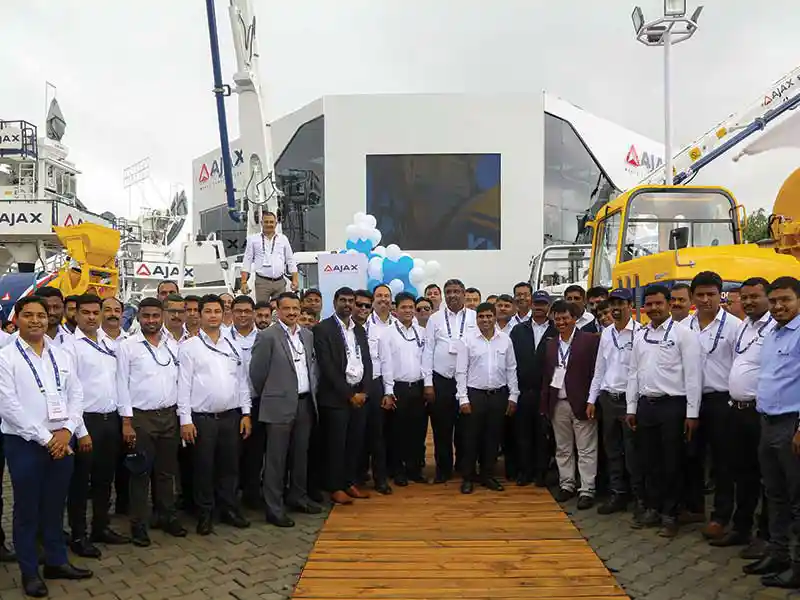 AJAX Launches SLCM with Dual Engine, Self-propelled Boom Pump, Slip Form Paver, Concrete Pump with Electric Drive