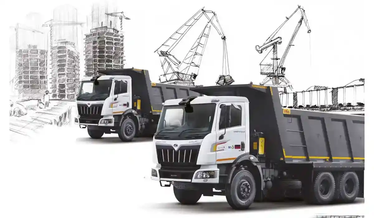 the powerful Mahindra BLAZO X HCV tipper HD trucks