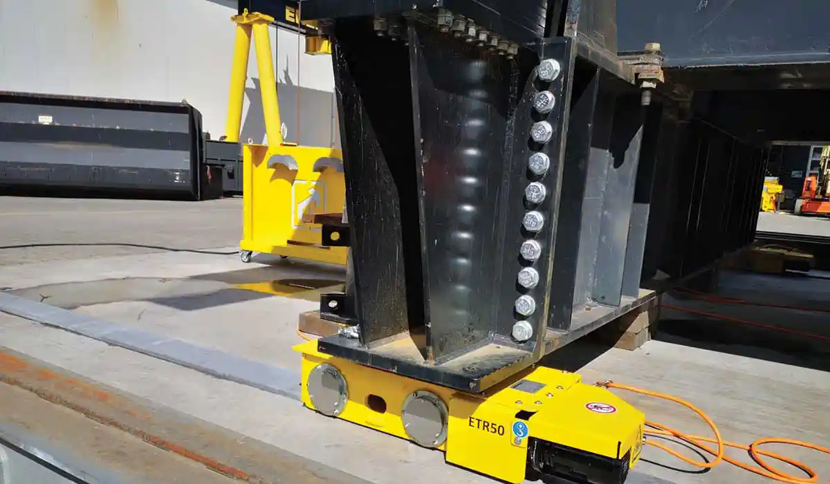 Heavy lifts glide smoothly with higher capacity Enerpac Trolleys
