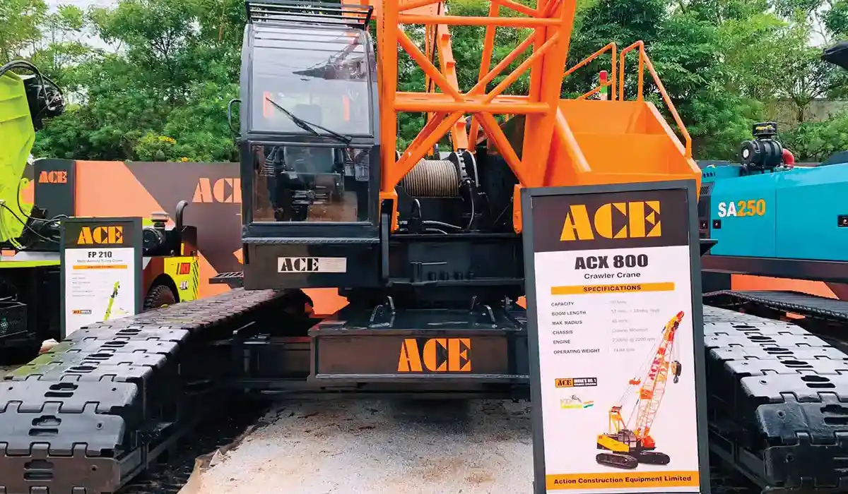 The ACE ACX 800 lattice boom crawler crane