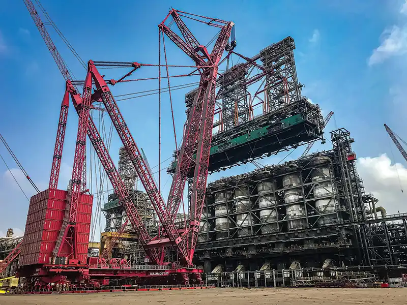 Mammoet Deploys Three World’s Largest Heavy Lift Ring Cranes In India