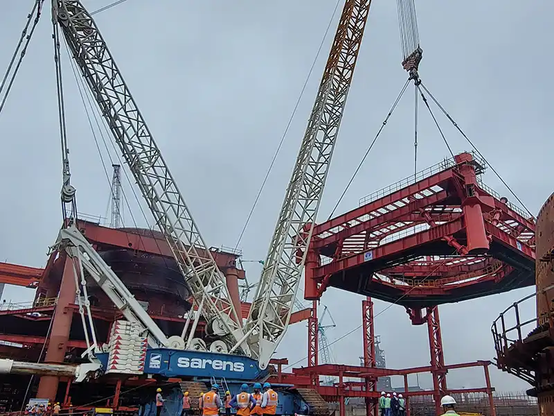 Sarens Deploys Boom Crane & Lifting Tackles for Tata Steel Project