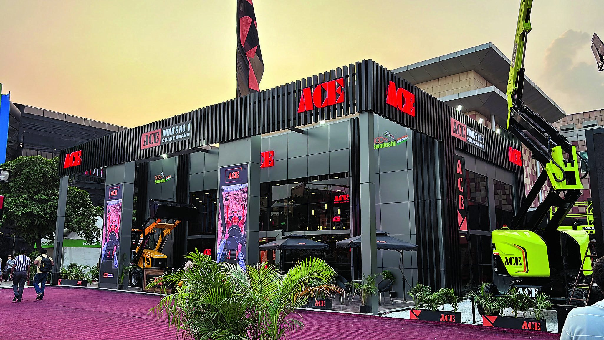 ACE lifting and access equipment exhibition stand