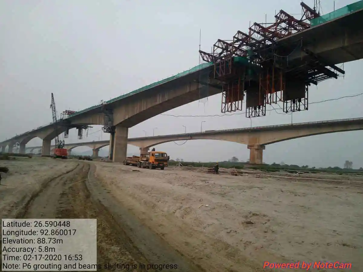 Construction of New Brahmaputra Bridge