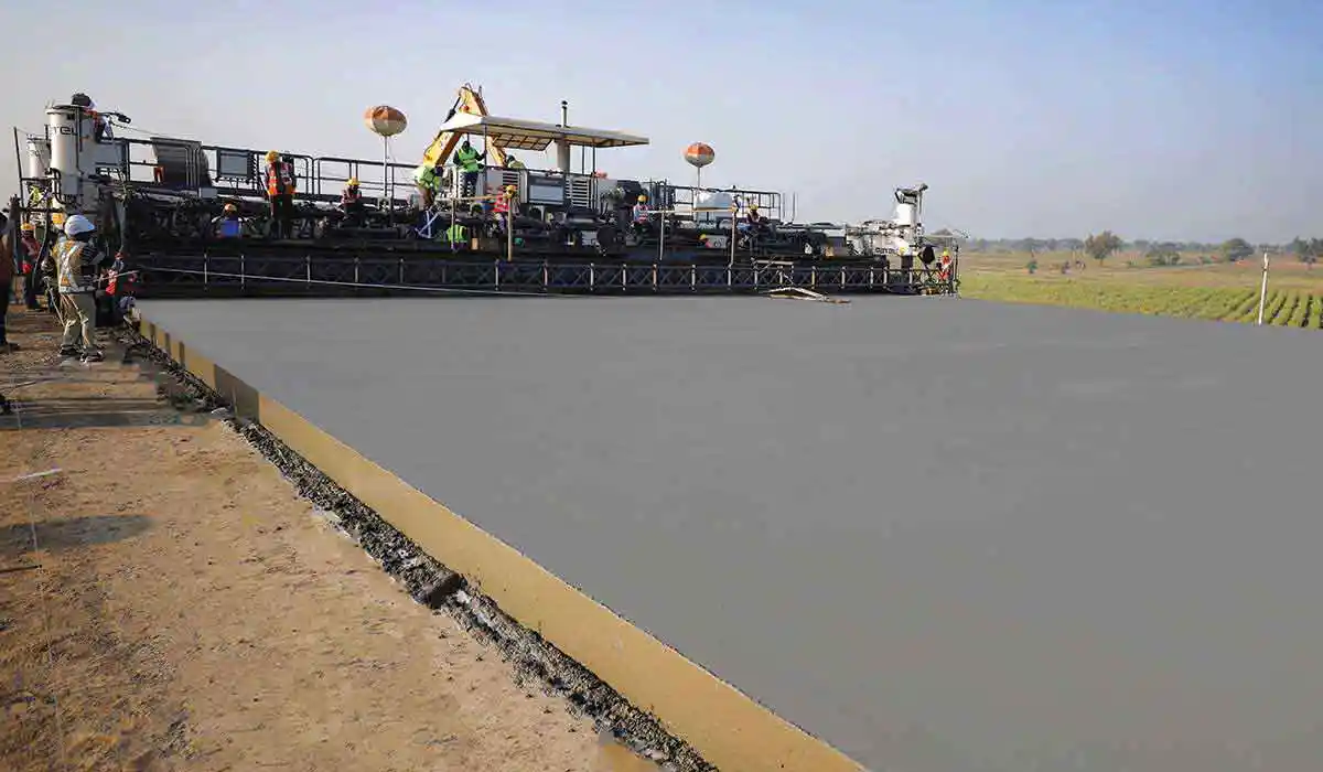 Patel Infrastructure Creates World Record for Laying Pavement Quality Concrete