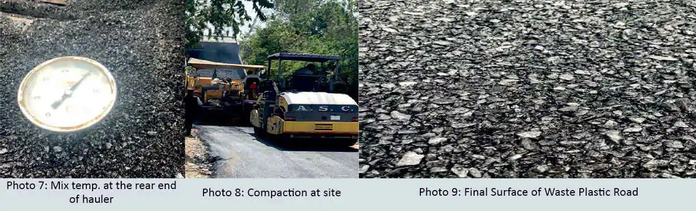 Final Surface of Waste Plastic Road