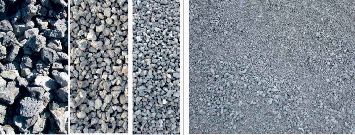 Air Cooled Coarse and Fine aggregates from steel slags