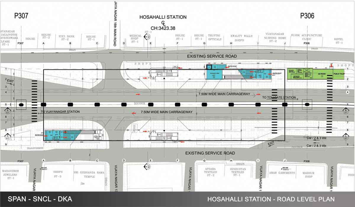 Hosahalli Station - Road Level Plan