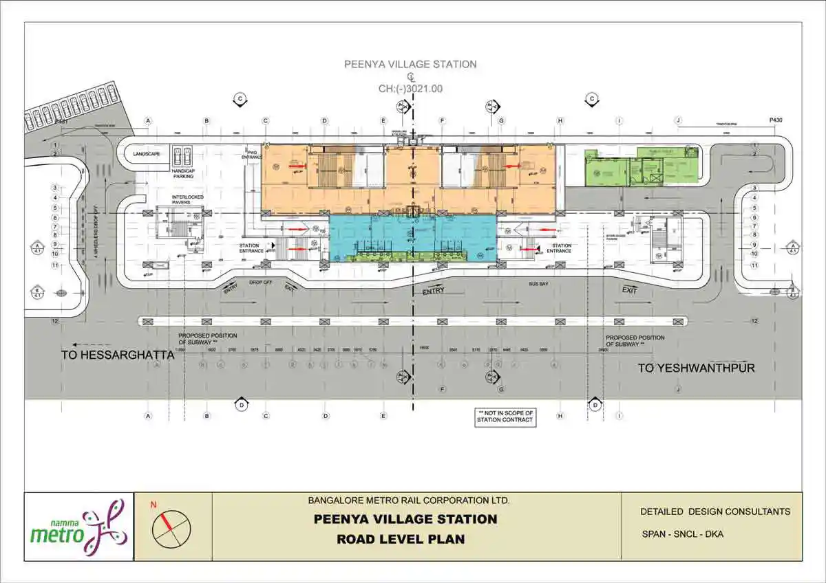 Peenya Village Station - Road Level Plan