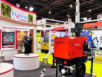 Mahindra Powerol Mobile Lighting Tower at bauma CONEXPO INDIA