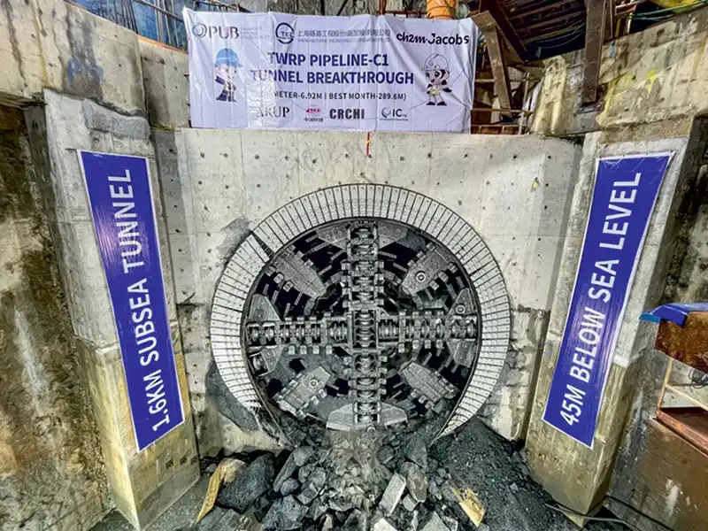 the TWRP Pipeline-C1 Tunnel breakthrough in Singapore