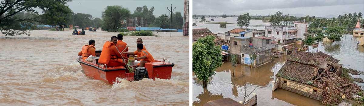 Figure 4: 2019 Flooding in Kolhapur and Sangli district of Maharashtra (water entered habitable areas)