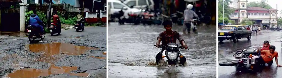 Figure 6: Riding bikes/two-wheelers during & after heavy rains, floods in city roads is very risky