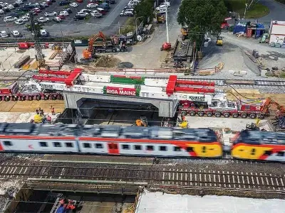 SPMTs from SCHEUERLE help Riga Mainz carry out exceptionally efficient bridge replacement
