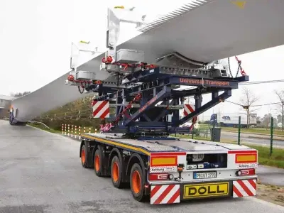 DOLL wind blade transport systems offer flexible solutions for challenging situations
