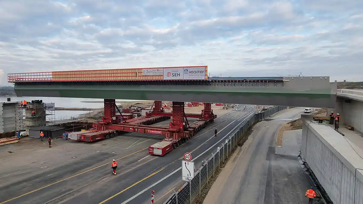 The new replacement Rhine bridge in Leverkusen