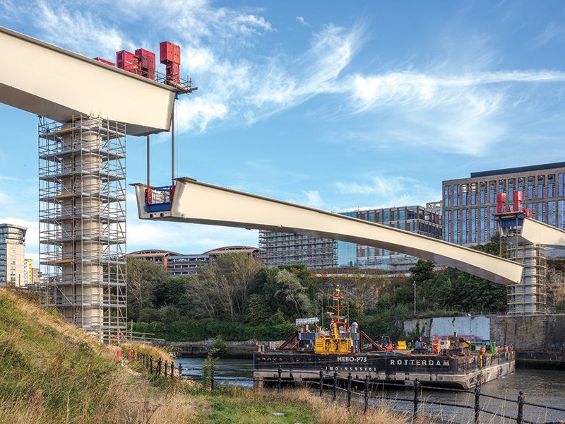 Mammoet Completes Heavy Transport & Installation of New Wear Footbridge
