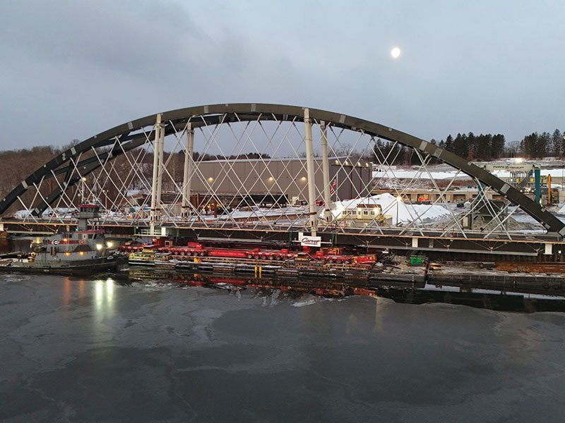 Portal North Bridge Project: Mammoet Transports Three 120-Meter Bridge Sections