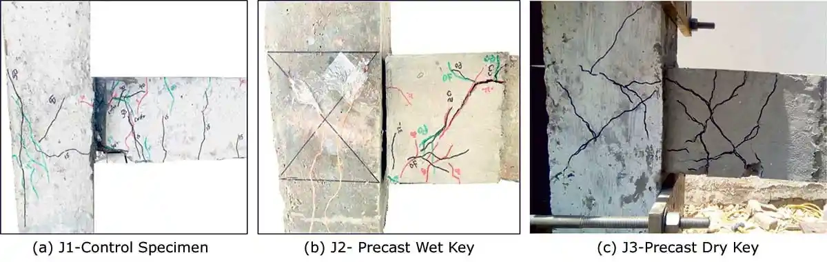 Quasi-Static Behaviour of Precast Wet Connections with Shear Key