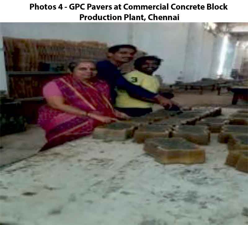 GPC Pavers at Commercial Concrete Block Production Plant, Chennai