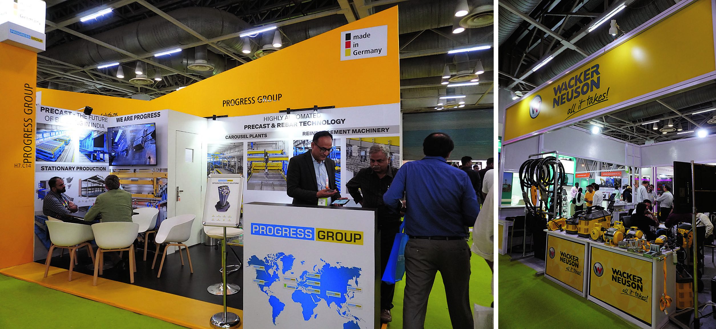Progress Group and Wacker Neuson displays at bauma CONEXPO INDIA 2026