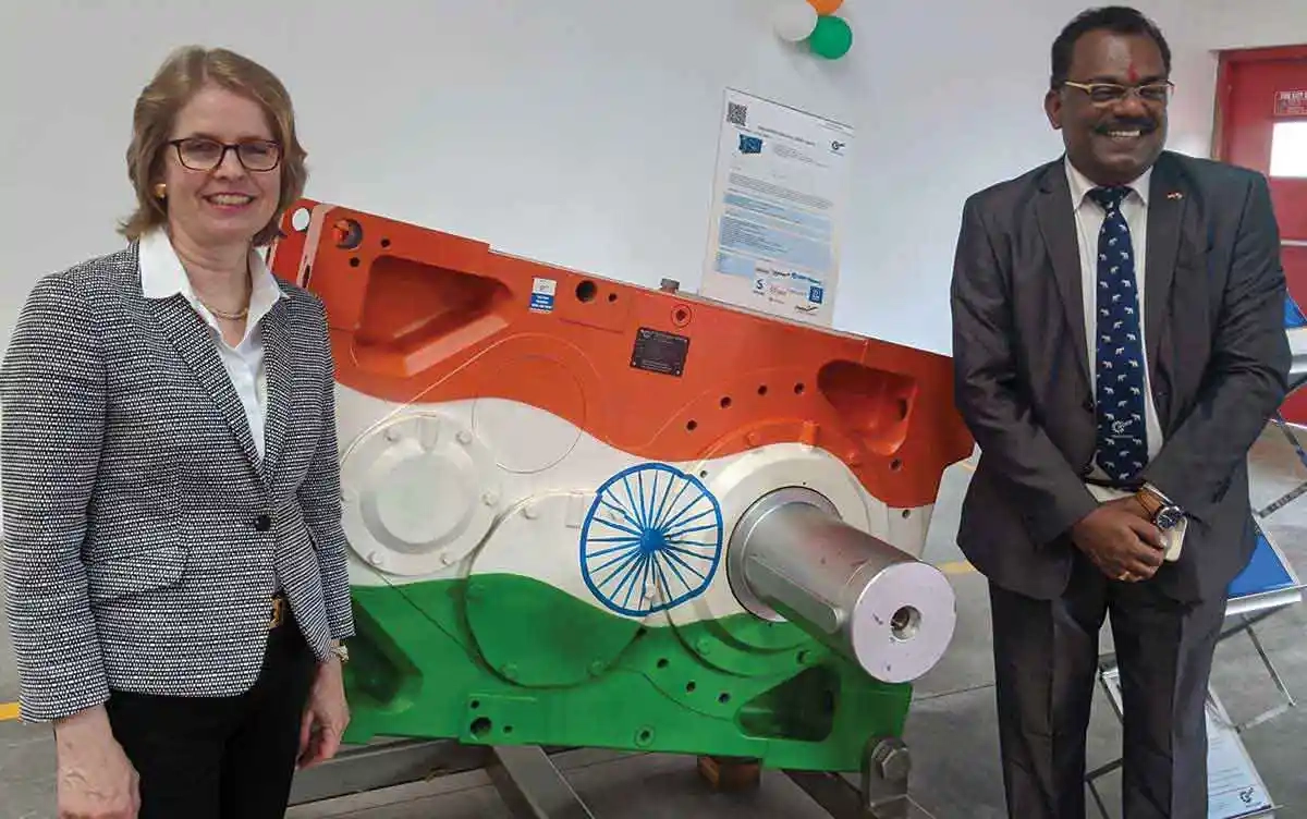 Jutta Humbert - Managing Partner NORD DRIVESYSTEMS Group alongwith PL Muthusekkar