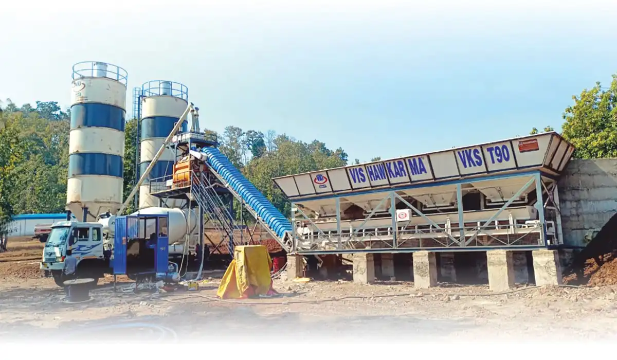 Vishawkarma Group Automatic Mobile Concrete Batching & Mixing Plant