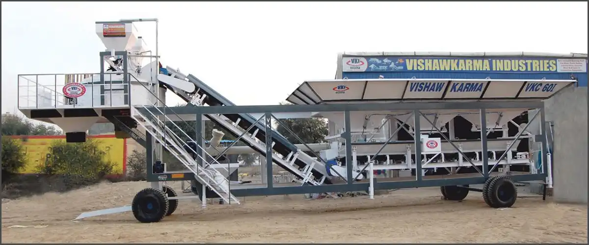 Vishawkarma Group Automatic Mobile Concrete Batching & Mixing Plant