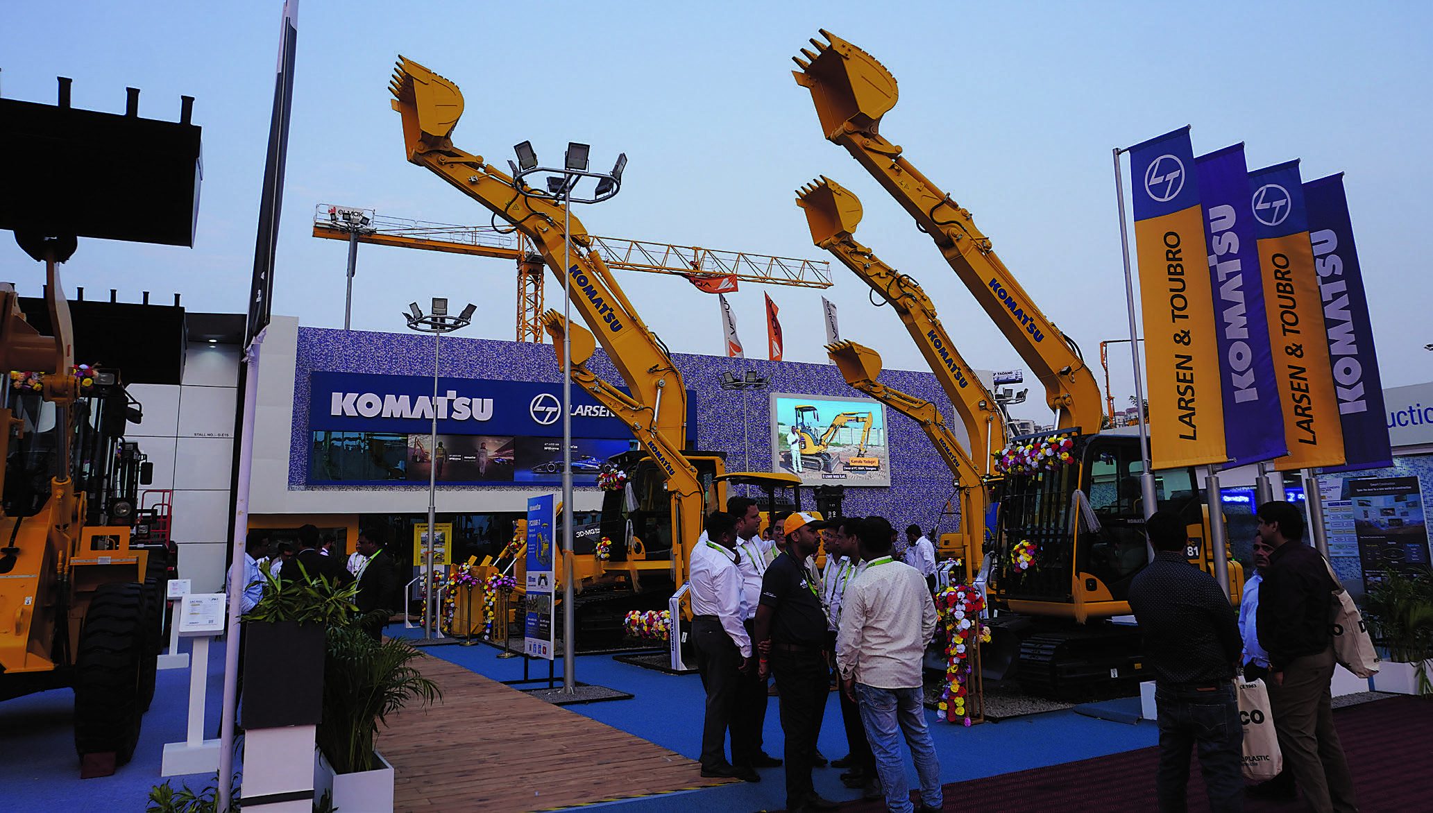 L&T and Komatsu construction equipment exhibition