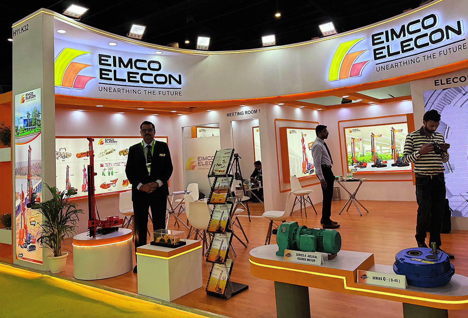 Amit Kumar, Vice President, Eimco Elecon, at its exhibition stand