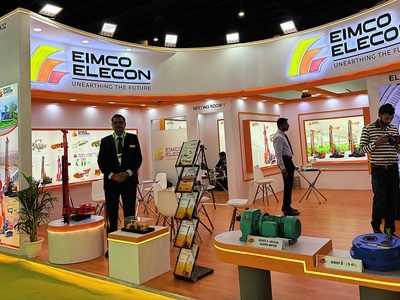 Amit Kumar, Vice President, Eimco Elecon, at its exhibition stand
