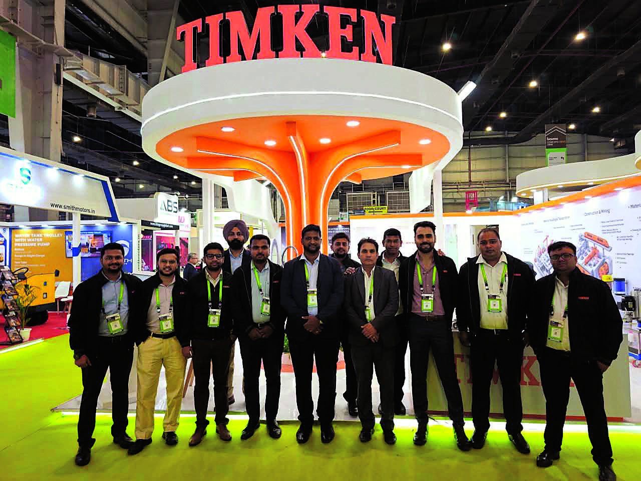 Timken team at the bauma CONEXPO INDIA exhibition stand
