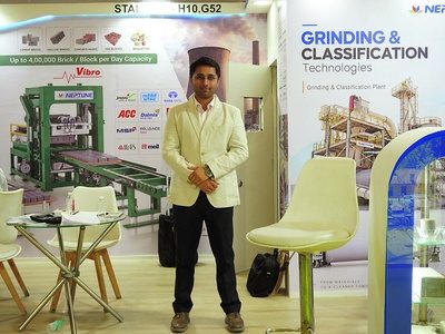 Soham Panchal, Director - Operations, Neptune Industries, at its exhibition stand