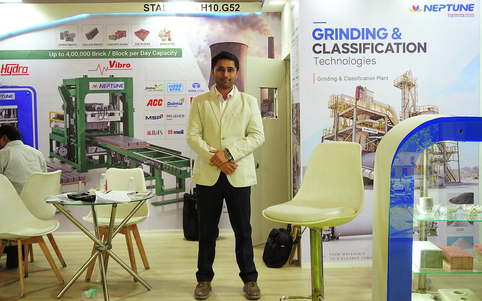 Soham Panchal, Director - Operations, Neptune Industries, at its exhibition stand