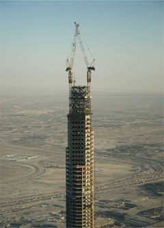 Tower Cranes used in Burj Dubai