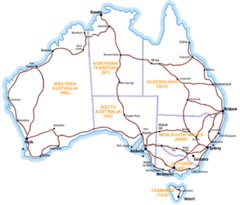 Australian Major Road Networks