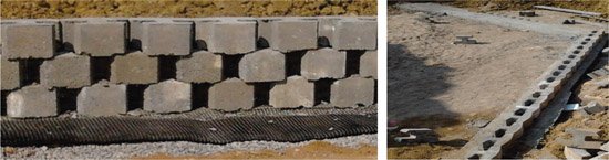 Construction of Segmental Block Reinforced Earhen Wall Using Geogrids
