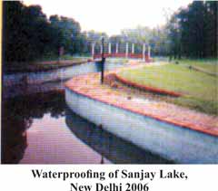 Waterproofing of Sanjay Lake