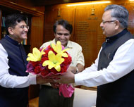Raman Singh Suresh Prabhu Piyush Goyal