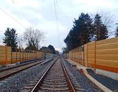 walls along rail tracks